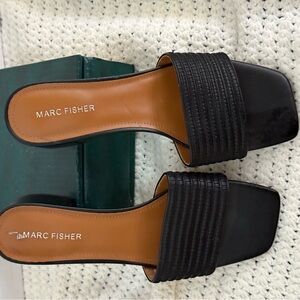 Black Marc Fisher Heeled Sandals